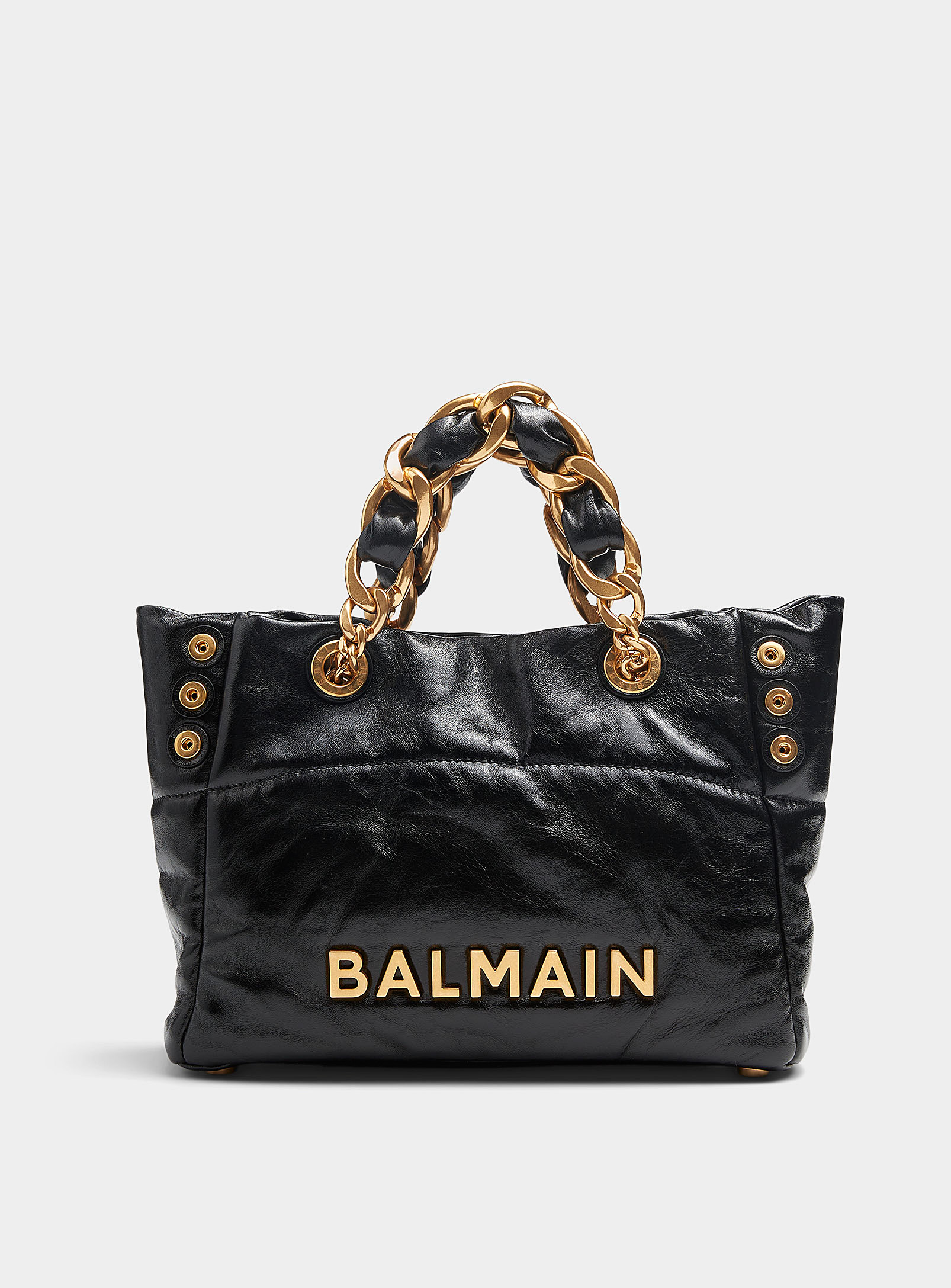 Balmain - Le sac cabas 1945 en cuir froissé