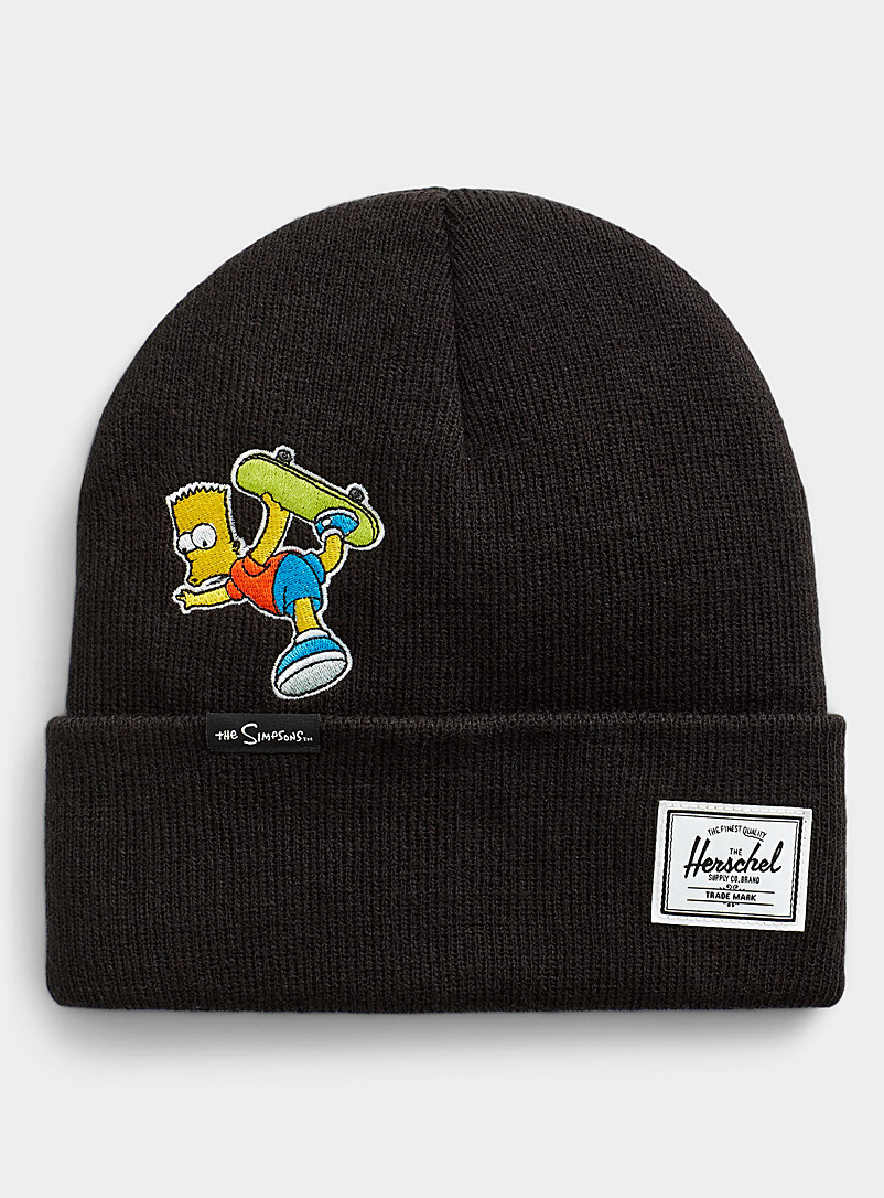 Herschel Black The Simpsons cuffed tuque for women