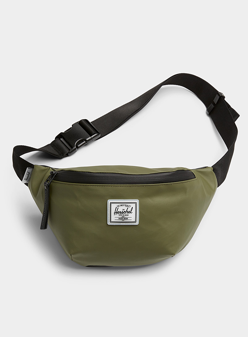 Herschel Mossy Green Weatherproof Seventeen EcoSystem™ belt bag for men