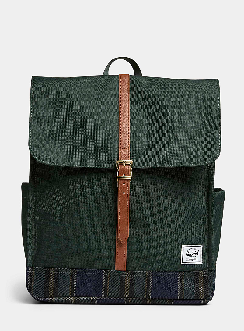 Herschel Green Forest green City backpack for men