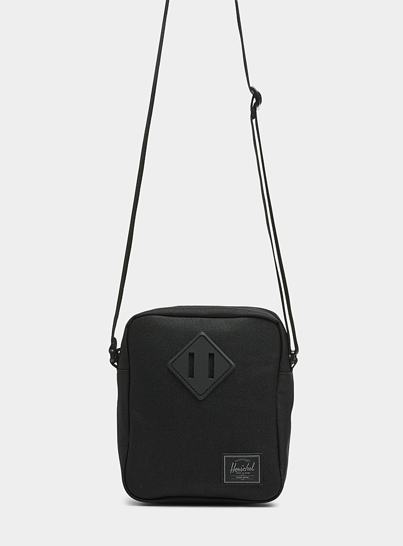 Herschel Black Heritage shoulder bag for men