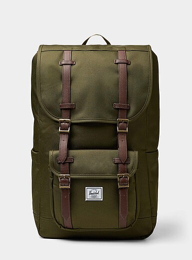 Herschel: Le sac &agrave; dos Little America EcoSystem<sup>MC</sup> Vert fonc&eacute; - Mousse pour homme