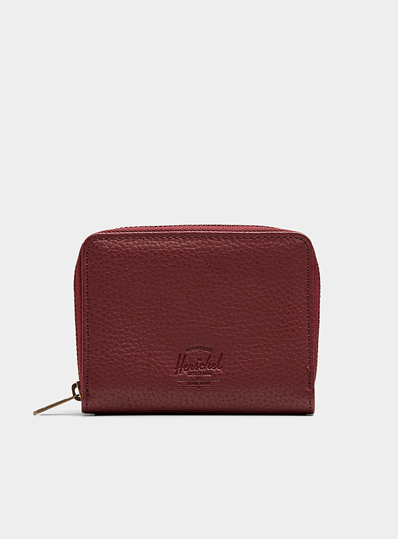 Herschel Ruby Red Tyler pebbled mini wallet for women