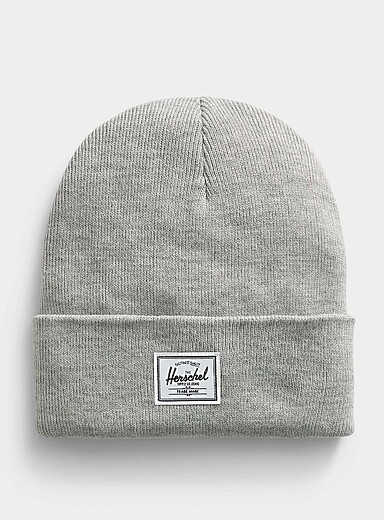 Herschel Grey Elmer logo tuque for men