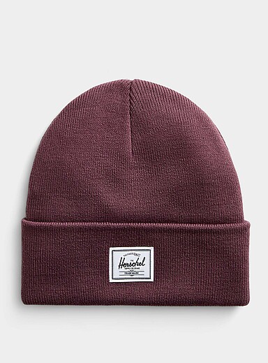 Herschel: La tuque Elmer logo Rouge framboise - Cerise pour homme