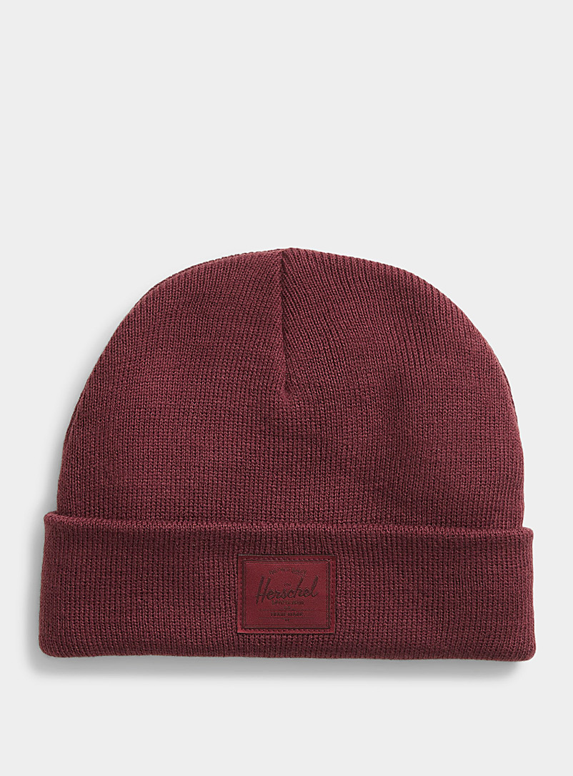 Herschel Ruby Red Solid Elmer cropped tuque for men