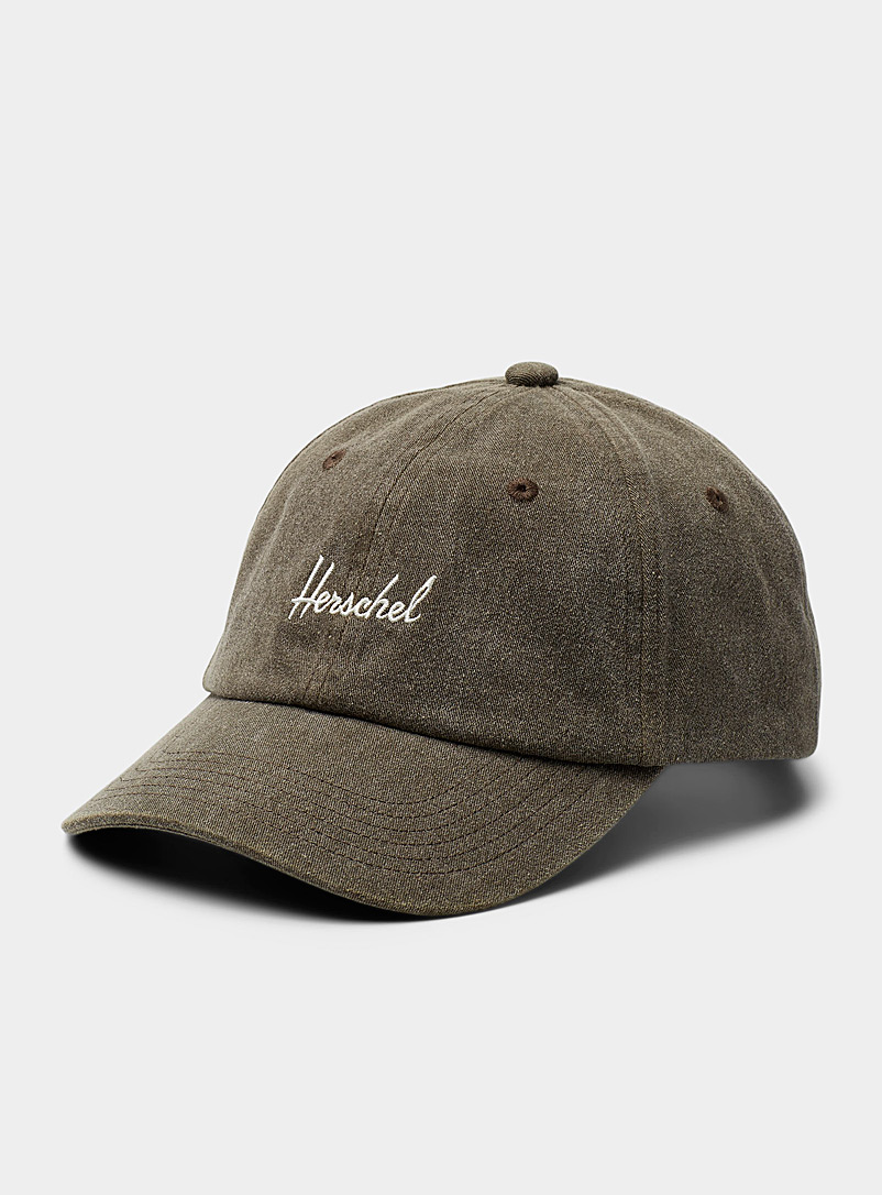 Herschel: La casquette baseball délavée signature Brun pour femme