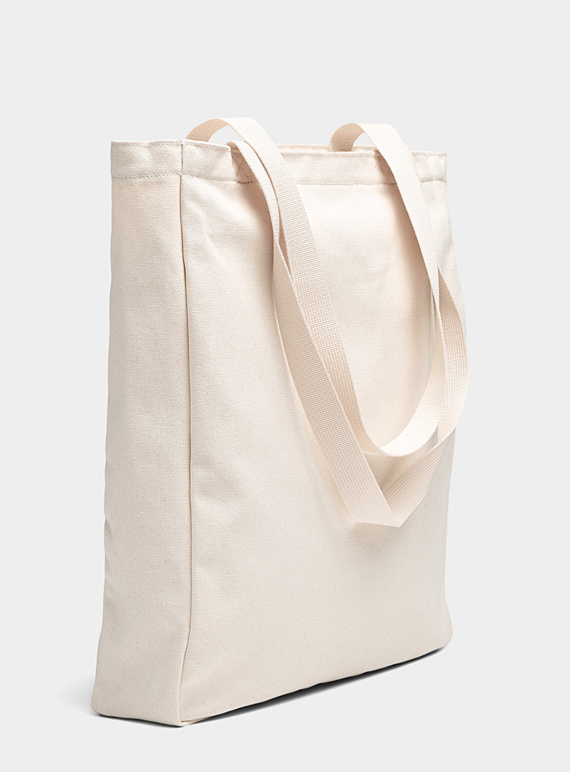 Herschel Off White Inga solid zip tote for women