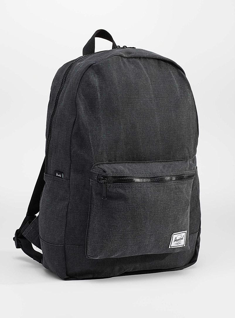 Herschel: Le sac à dos coton lavé Daypack Noir pour femme