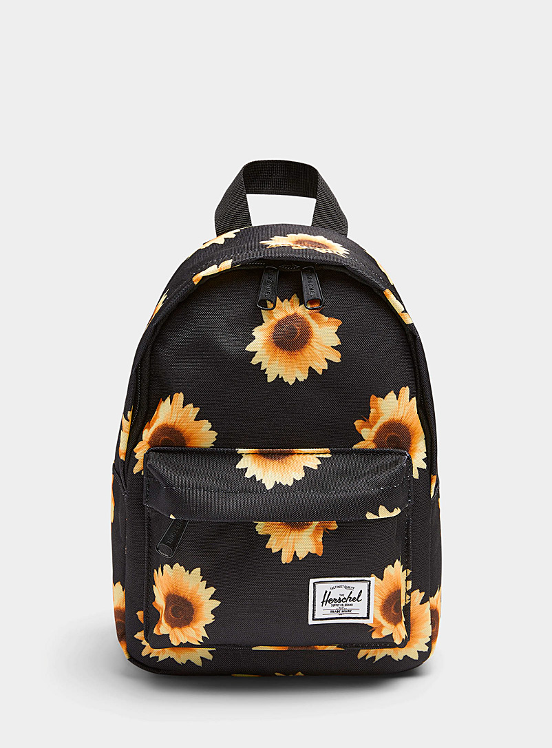 Herschel Patterned Black Mini Classic backpack for women