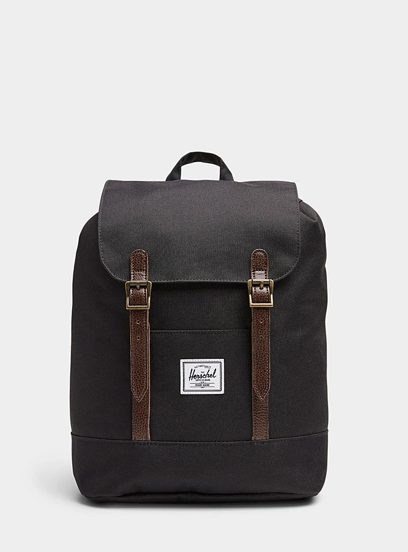 Herschel Black Retreat mini backpack for women