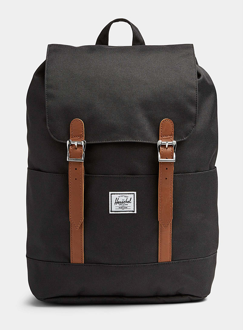 Herschel Black Retreat small backpack for women