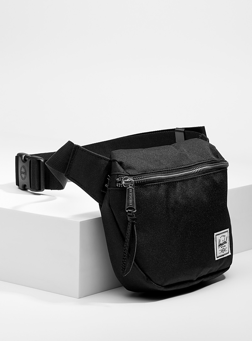Herschel Black Fifteen belt bag for men