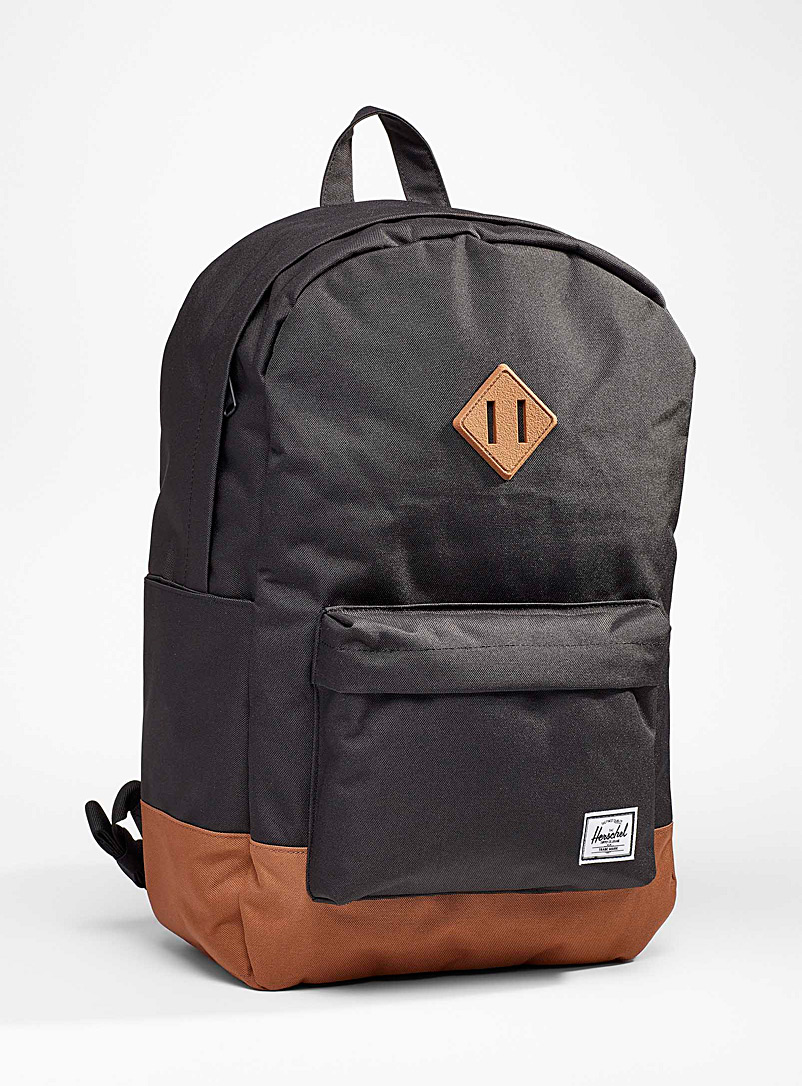 Herschel Black Heritage eco backpack for men