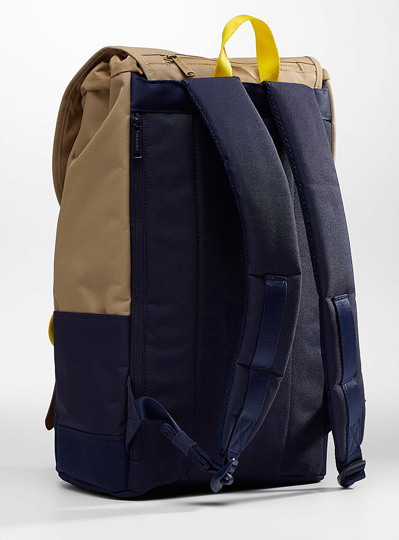 Herschel Patterned Blue Little America Pro colour block backpack for men