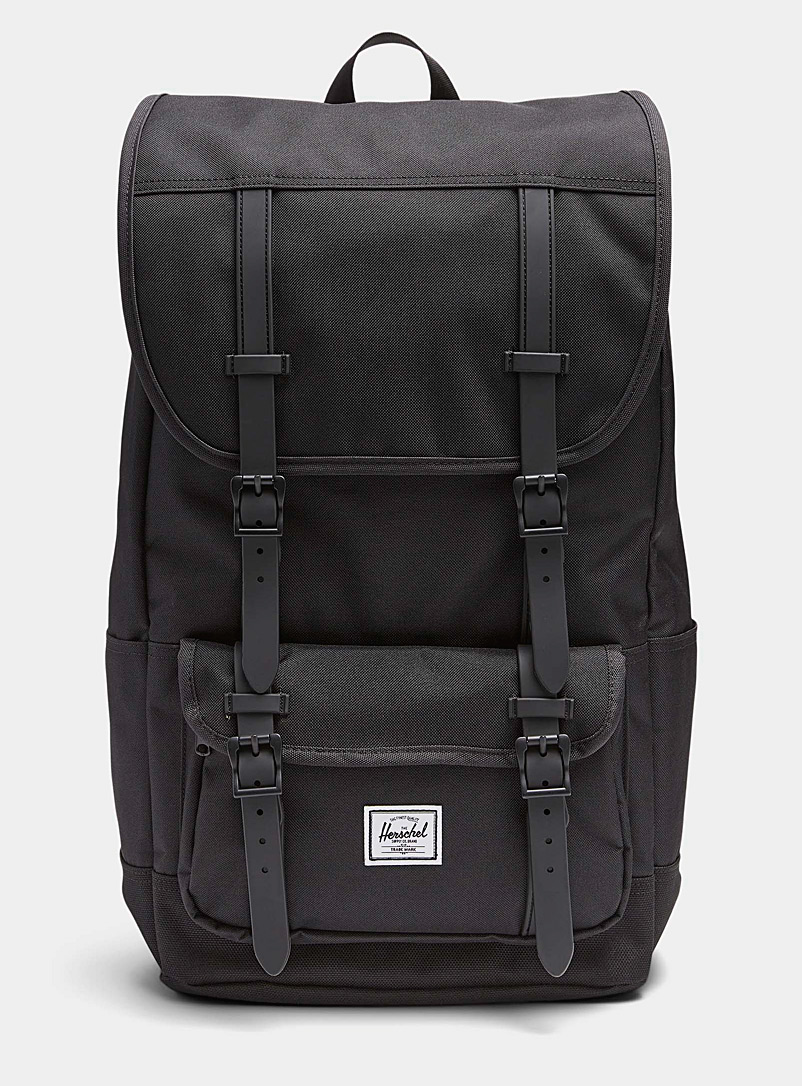 Herschel Black Little America Pro eco-friendly backpack for men