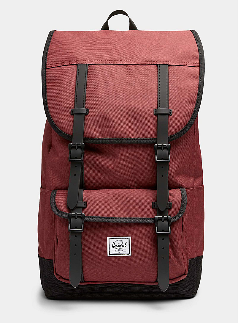 Herschel Patterned Red Little America Pro eco-friendly backpack for men