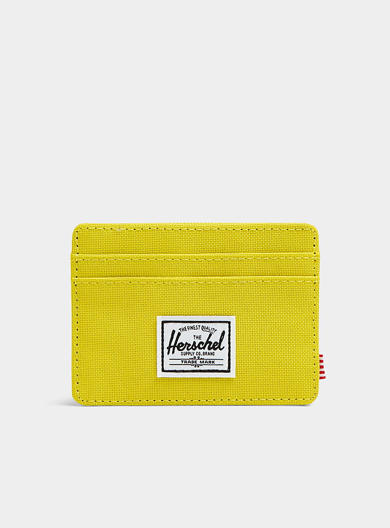 Herschel Golden Yellow Charlie seasonal card holder for men