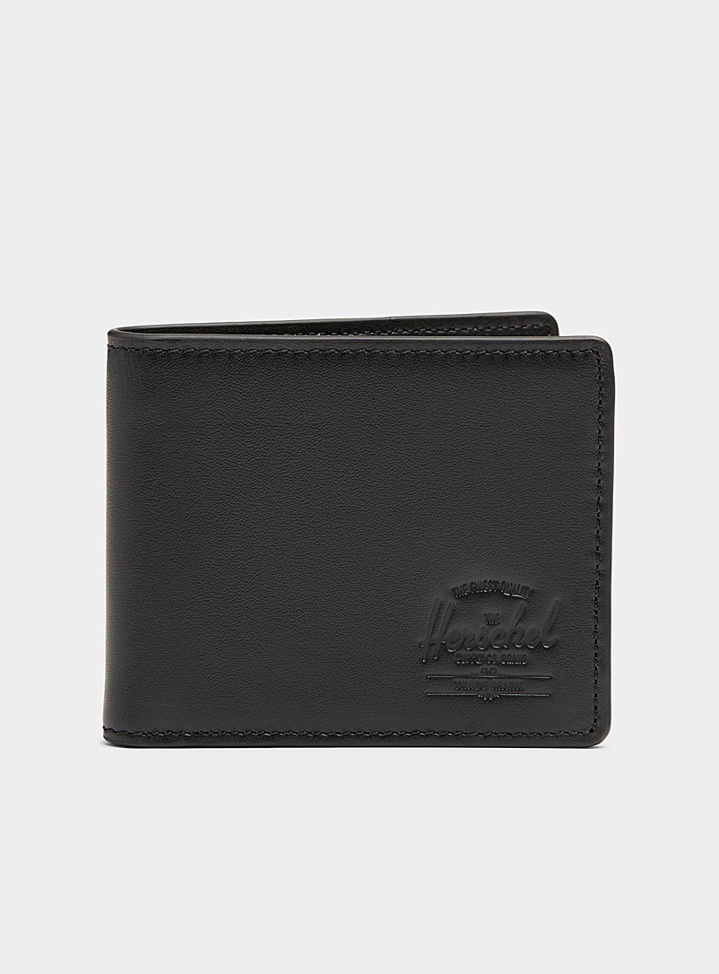 Herschel Black Hank leather wallet for men