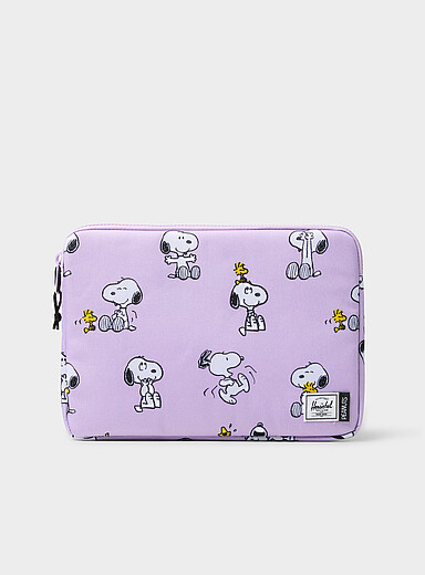 Herschel Patterned Black Anchor Peanuts computer case for women