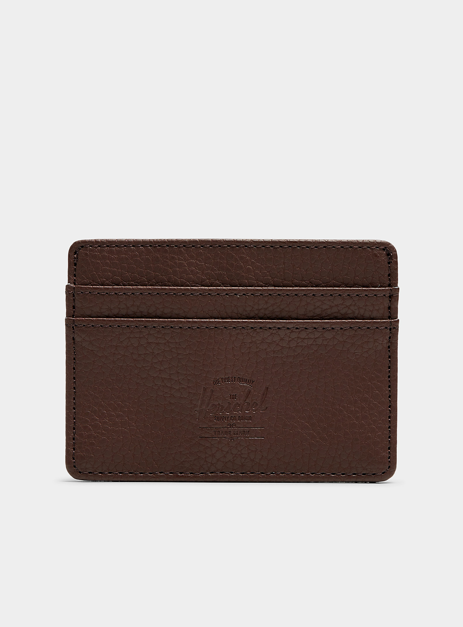 Herschel Faux-leather Charlie Card Holder In Brown