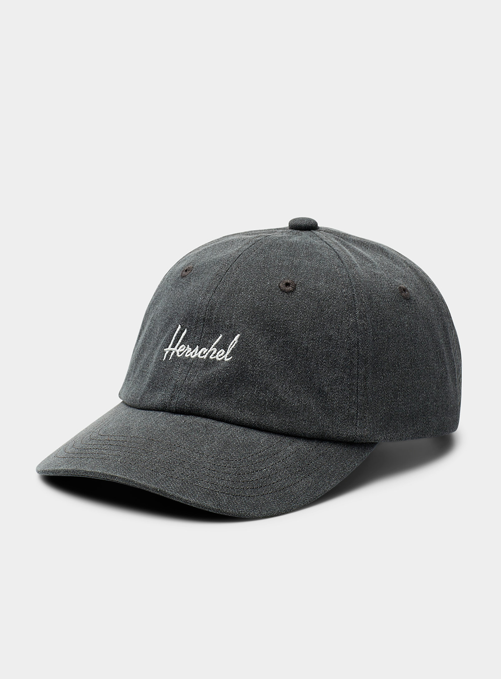 Herschel Logo Faded Baseball Cap In Gray