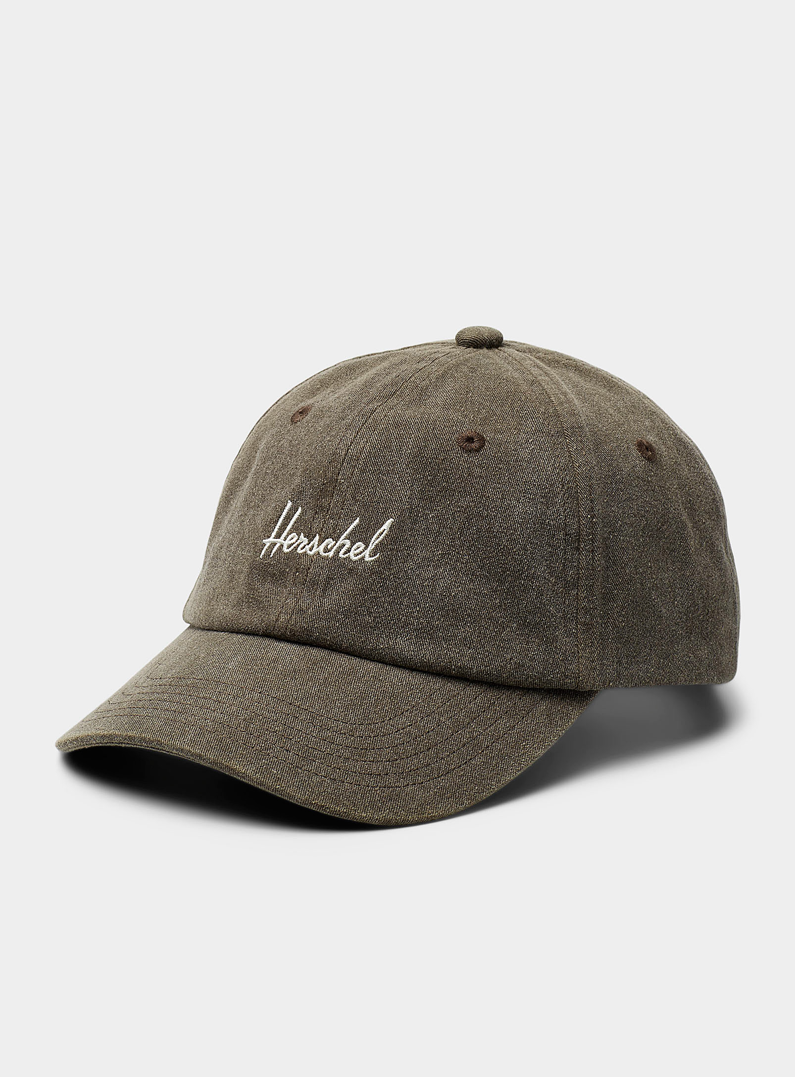 Herschel Logo Faded Baseball Cap In Brown