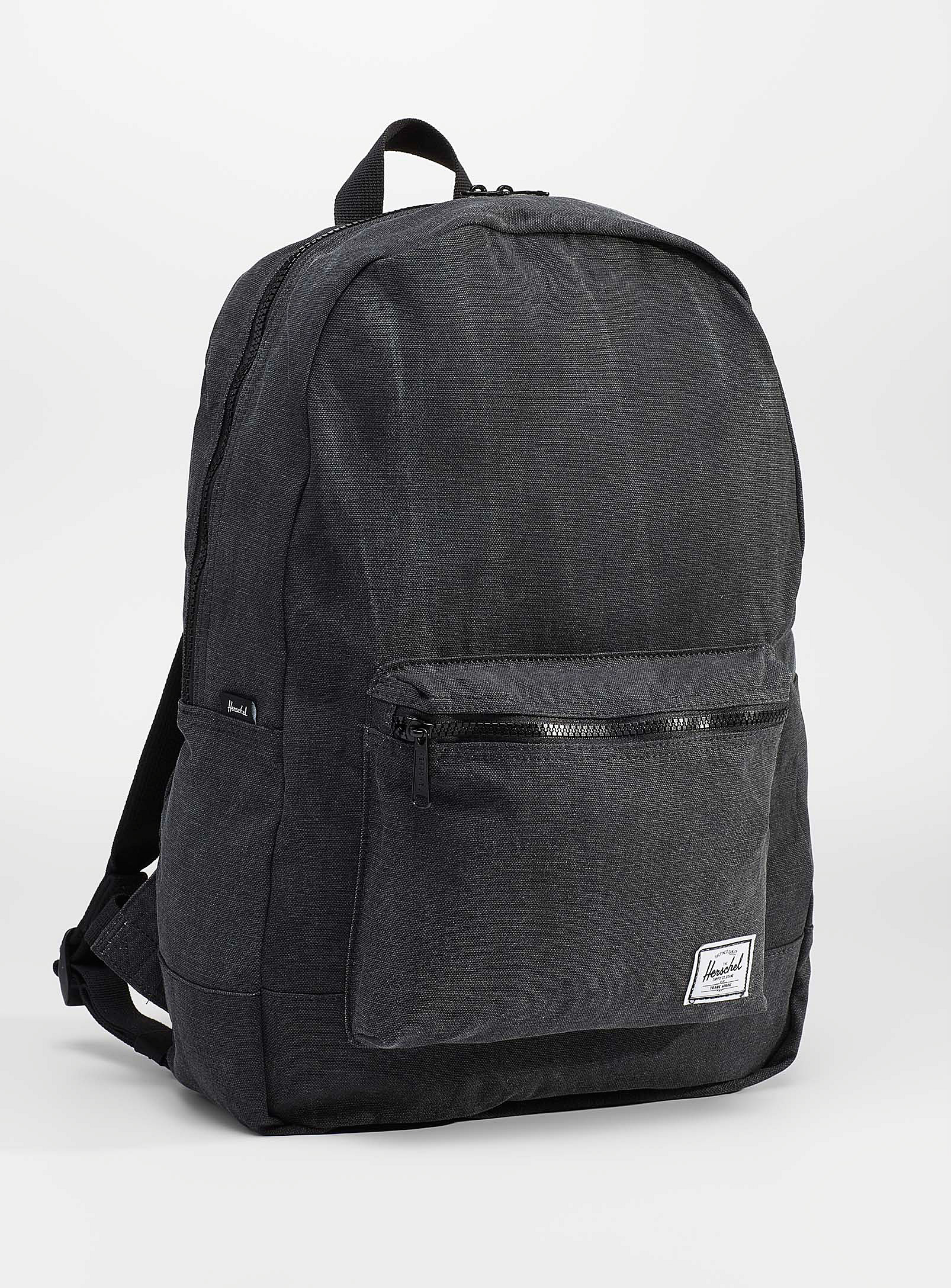 Herschel Daypack Washed Cotton Backpack In Black