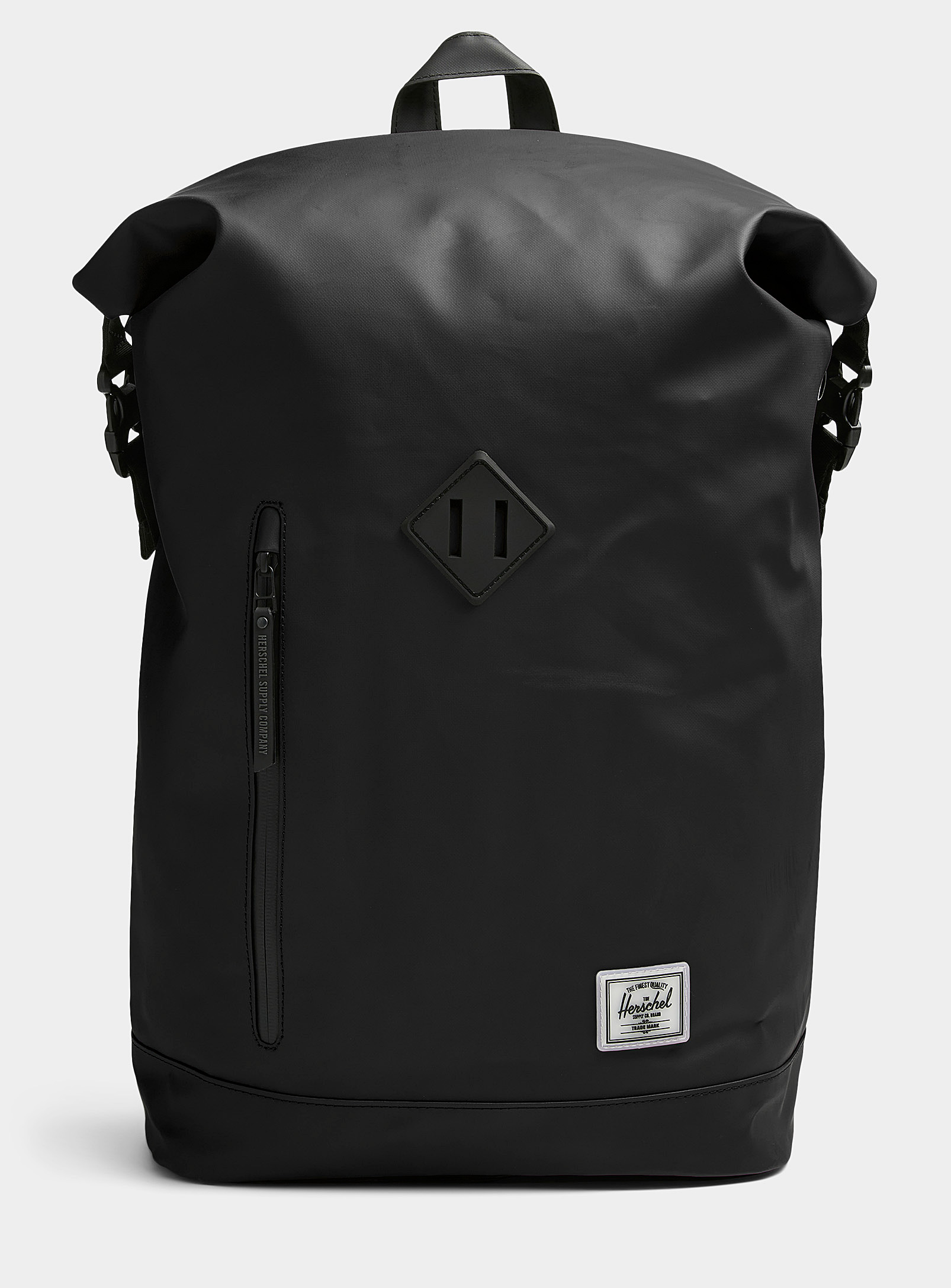 Herschel Roll Top Backpack In Black