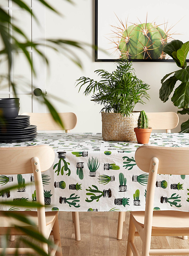 Simons Maison Assorted Cacti and succulents vinyl tablecloth
