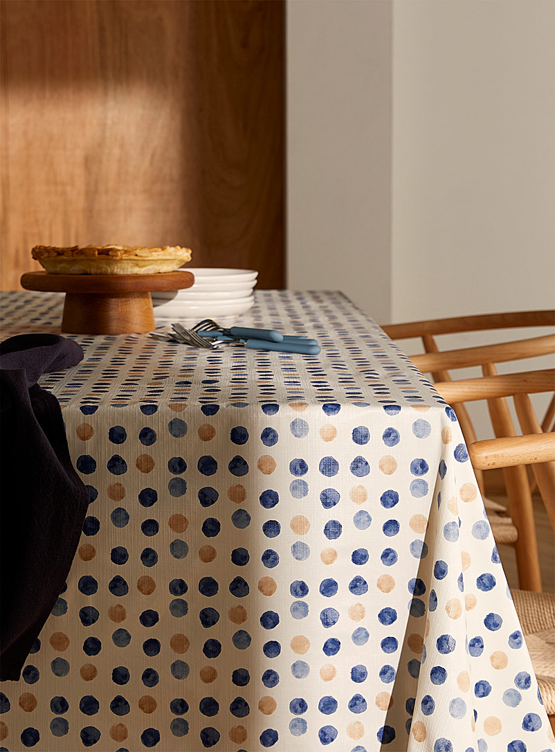 Simons Maison Assorted Watercolour dots vinyl tablecloth