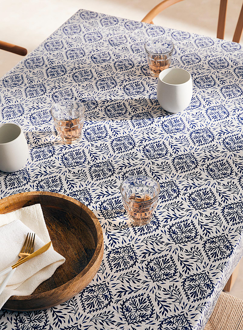 Simons Maison Patterned Blue Marrakesh garden vinyl tablecloth