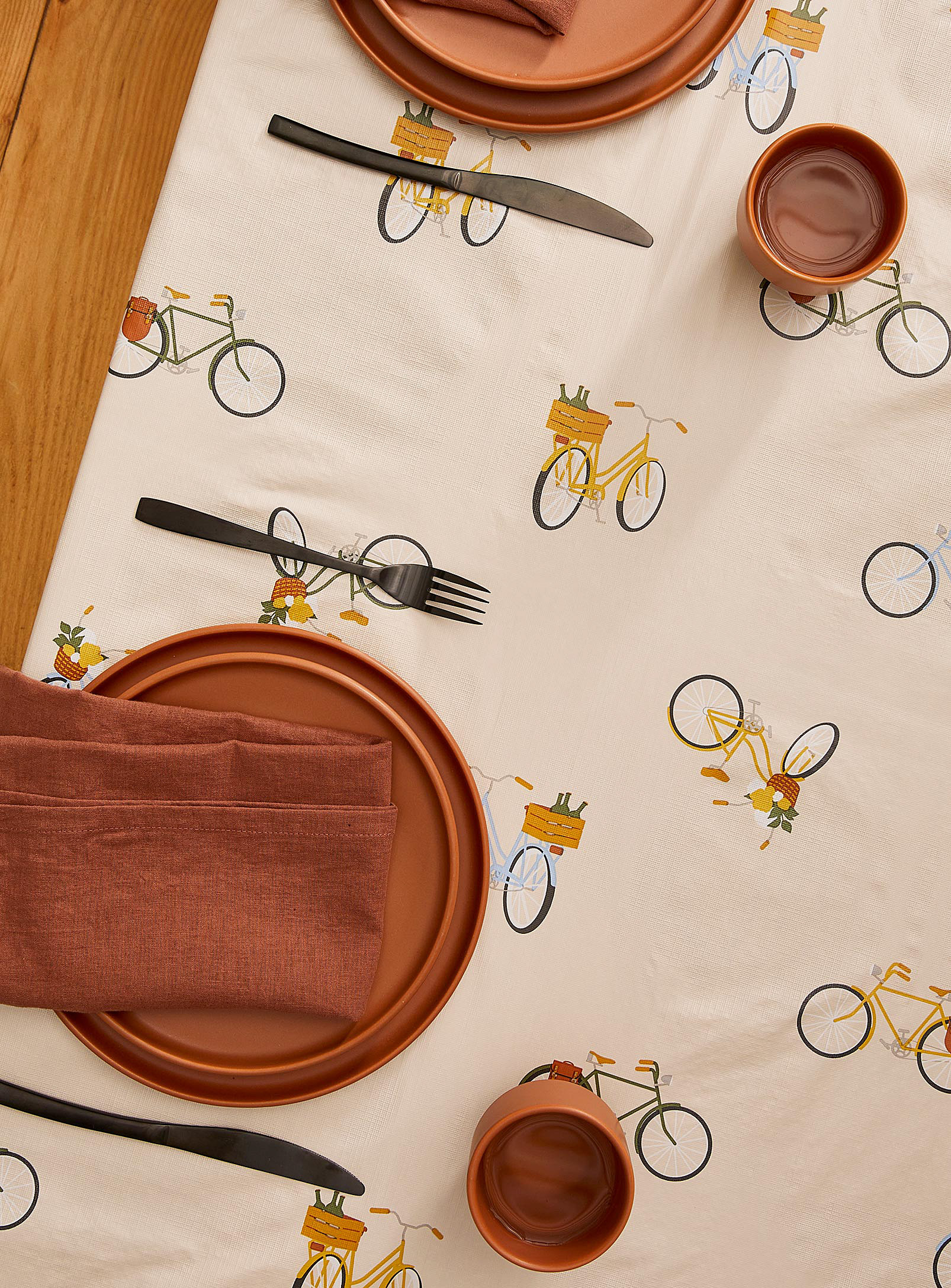 Simons Maison Bike Ride Vinyl Tablecloth In Assorted