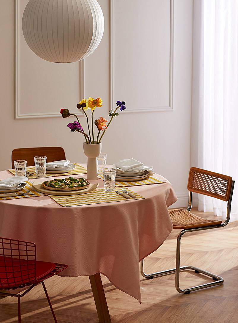 Simons Maison Dusky Pink Vintage pink woven micro-check tablecloth