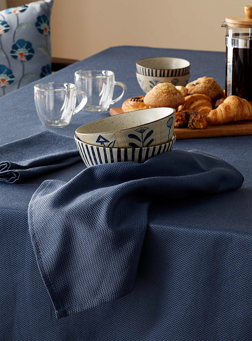 Simons Maison Slate Blue Midnight-blue napkins Set of 2
