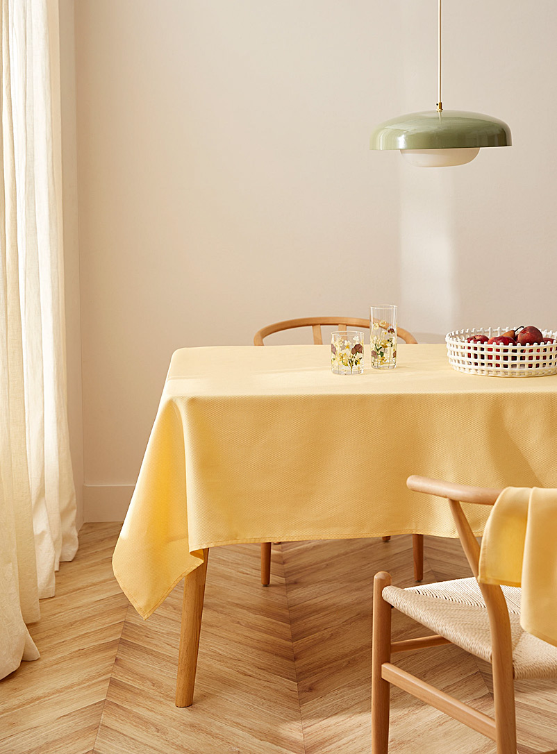 Simons Maison Golden Yellow Yellow micro-checker tablecloth