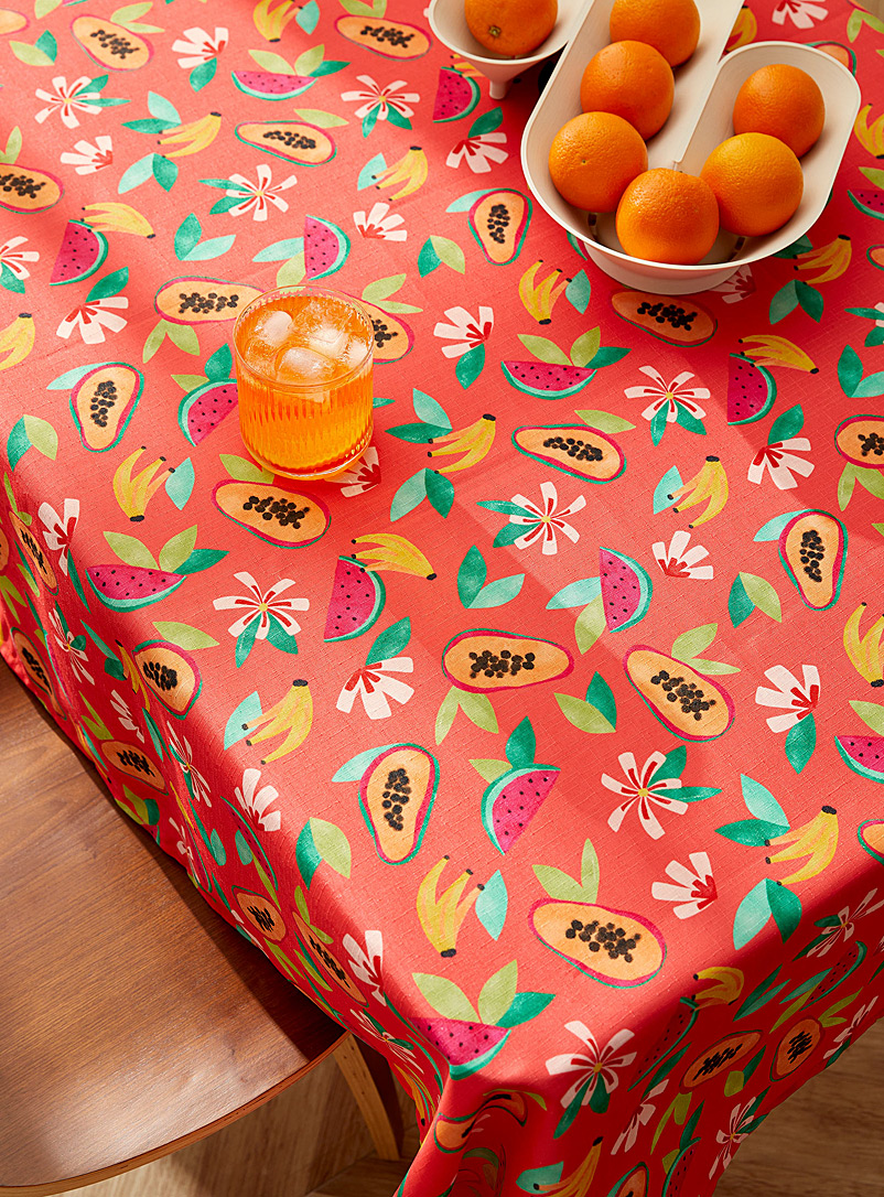 Simons Maison Assorted Fruit punch recycled polyester tablecloth