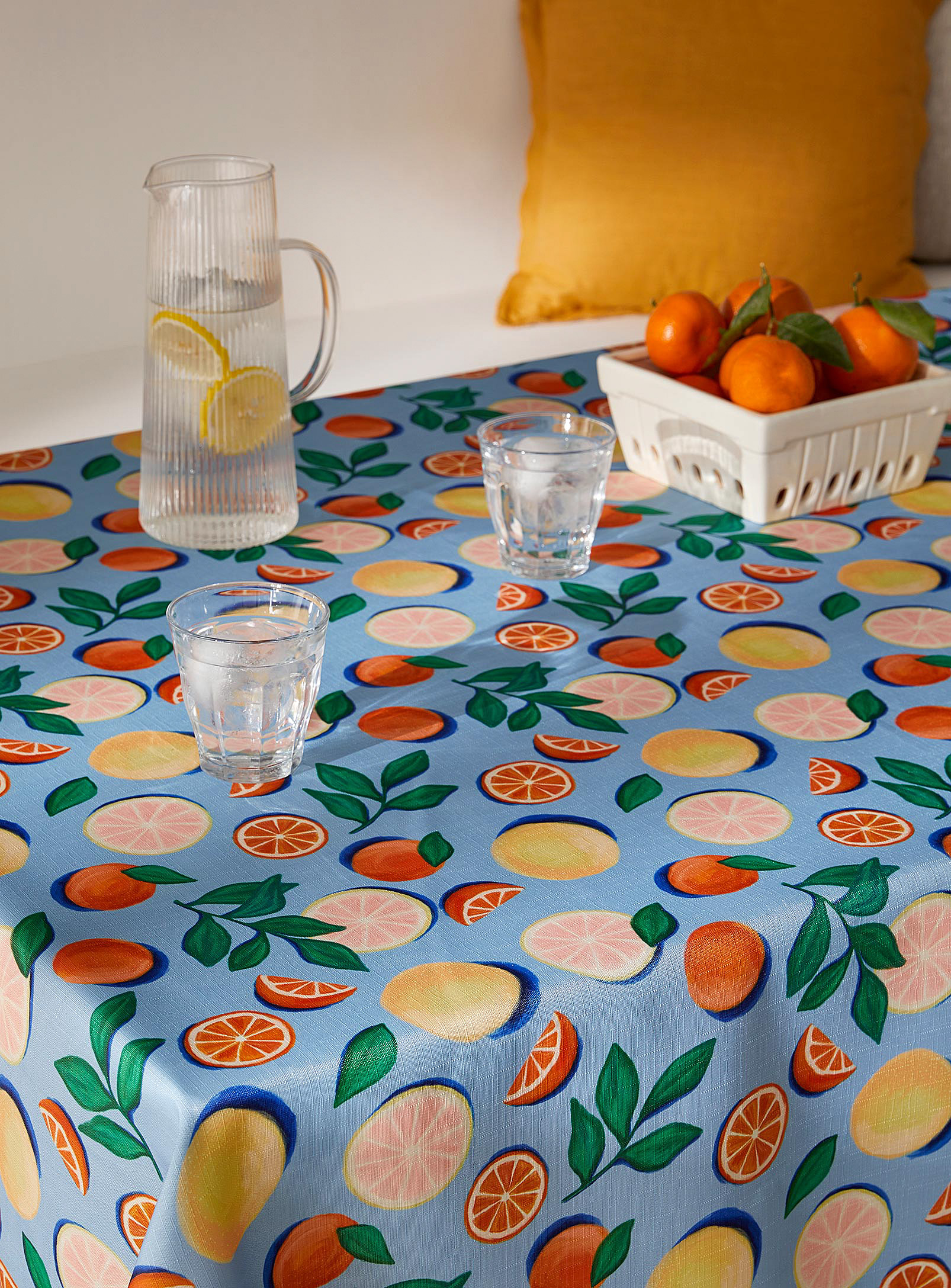 Simons Maison Citrus Zest Recycled Polyester Tablecloth In Assorted