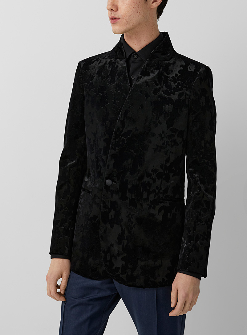 Velvet flowers blazer | Emporio Armani | Shop Emporio Armani Designer  Clothing & Accessories | Simons