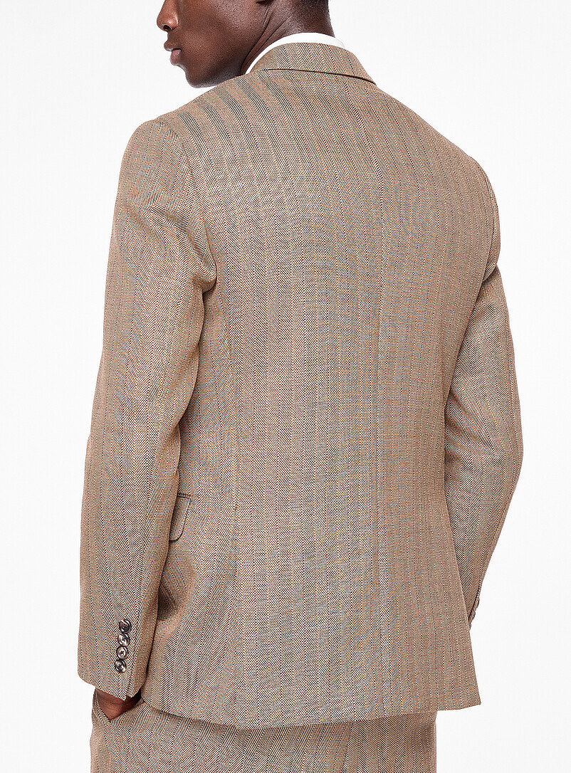 Chevron pattern double-breasted suit jacket | Emporio Armani