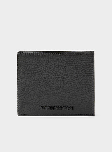 Grained leather wallet
