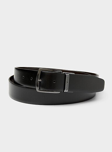 Reversible leather belt