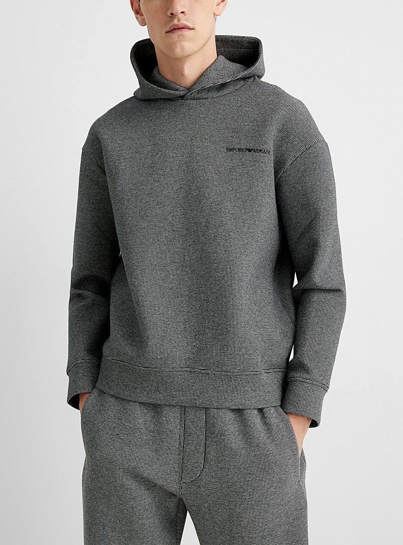 Houndstooth pattern hoodie | Emporio Armani | Shop Emporio Armani Designer  Clothing & Accessories | Simons