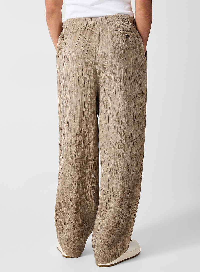 Bark-look jacquard pant product image 2