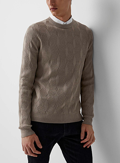 Ribbed ripples sweater | Emporio Armani | Shop Emporio Armani Designer  Clothing u0026 Accessories | Simons
