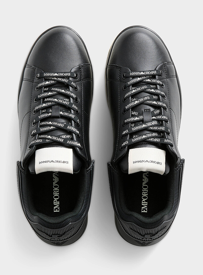 Embossed heel leather sneakers product image 3