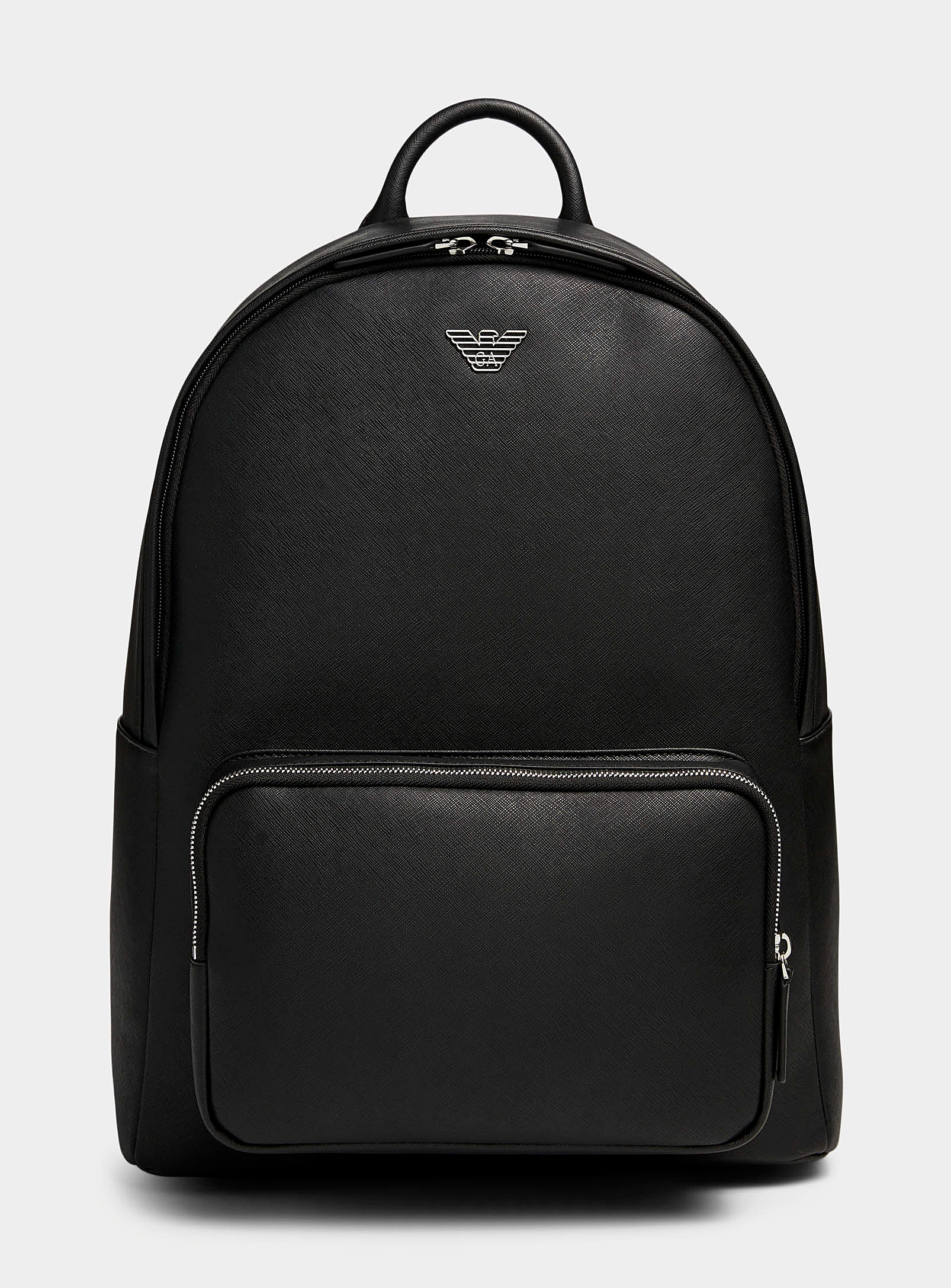 Emporio Armani - Men's Minimalist metallic logo backpack