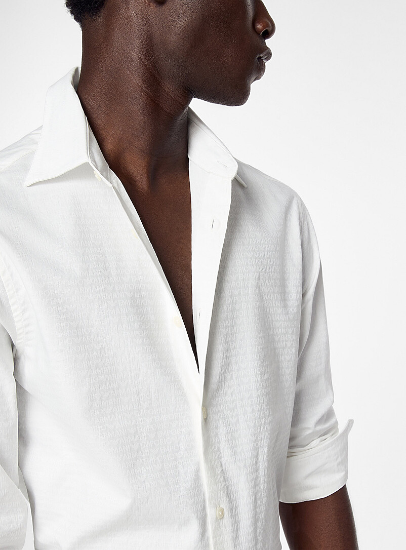 Tonal lettering jacquard shirt product image 2