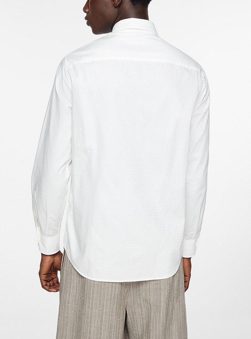 Tonal lettering jacquard shirt product image 3