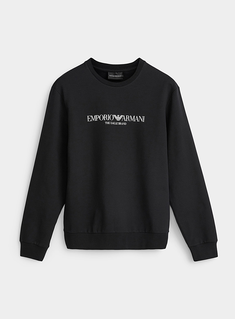 Embossed logo minimalist sweatshirt | Emporio Armani | Shop Emporio Armani  Designer Clothing & Accessories | Simons